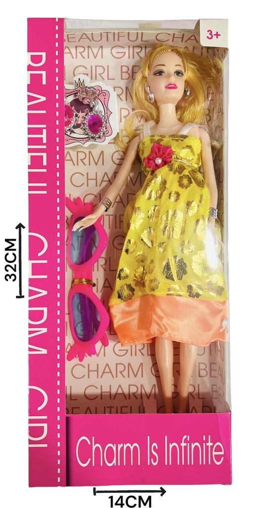 MuÑEca Embarazada Con Lentes Y Acc. Caja Hwb190702