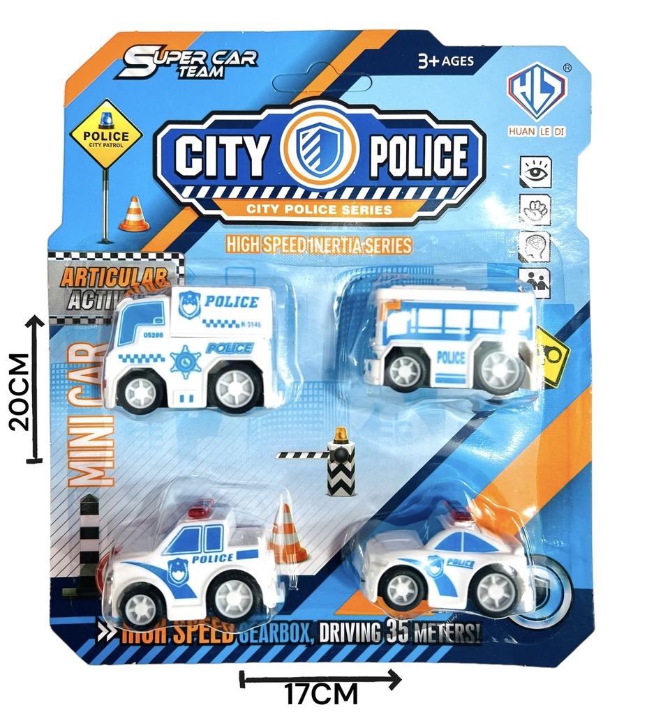 Camion Policia X4 Blister Hw19041496