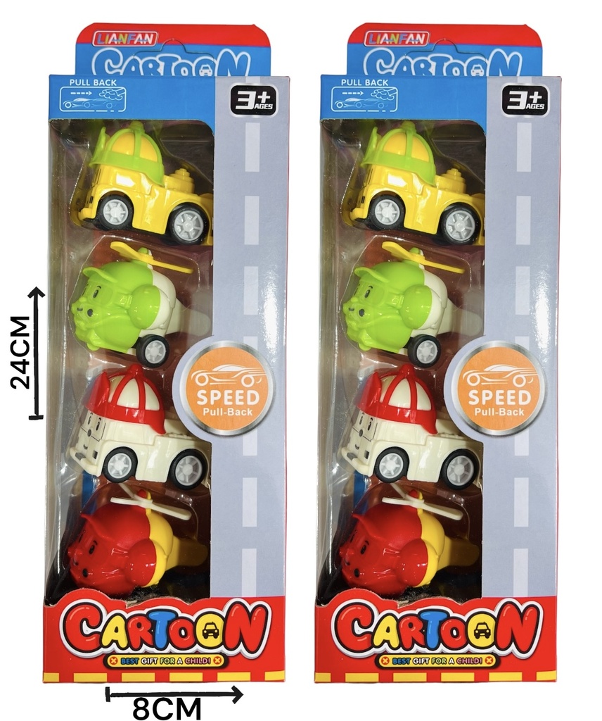 Auto X4 Pull Back Cartoon Hw22057250