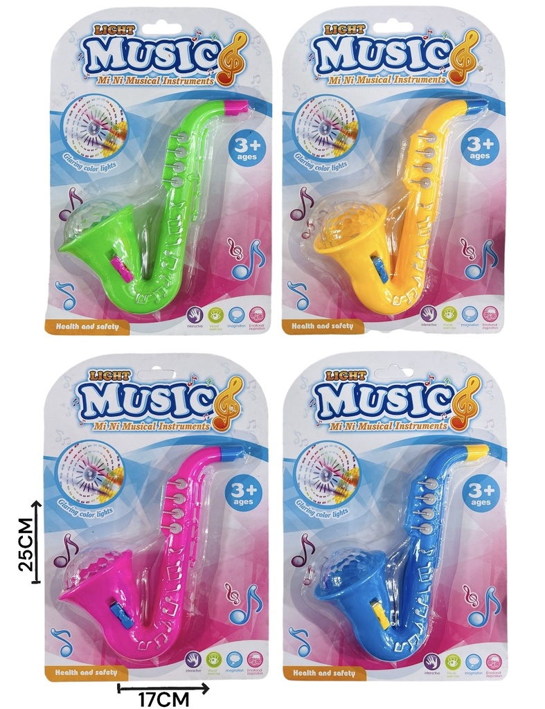 Saxofon Con Luz Y Sonido En Blister Hwa1275087
