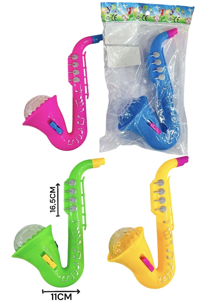 Saxofon Con Luz Y Sonido En Bolsa Hwa1059436