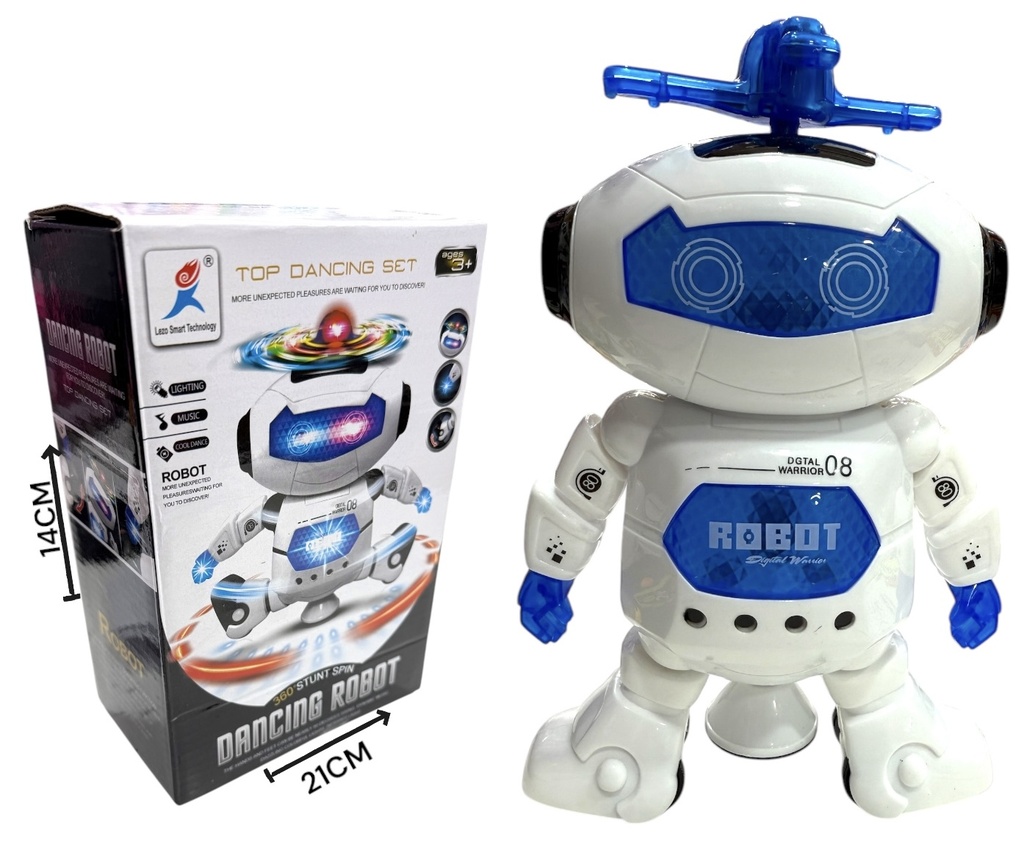 Robot A Pila Con Luz Y Sonido En Caja