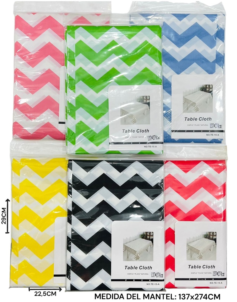 Mantel Zig Zag Rectangular 137X274Cm