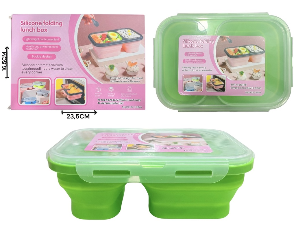 Tupper Plegable Con Division De Silicona