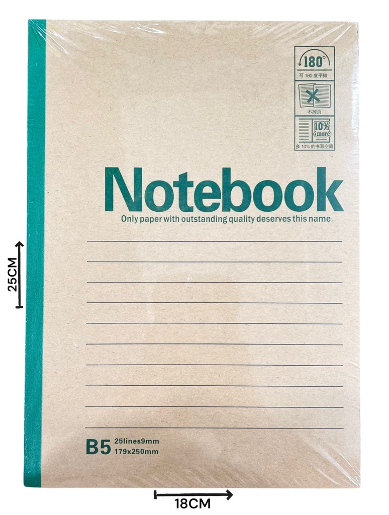 CUADERNO B5 175X240MM