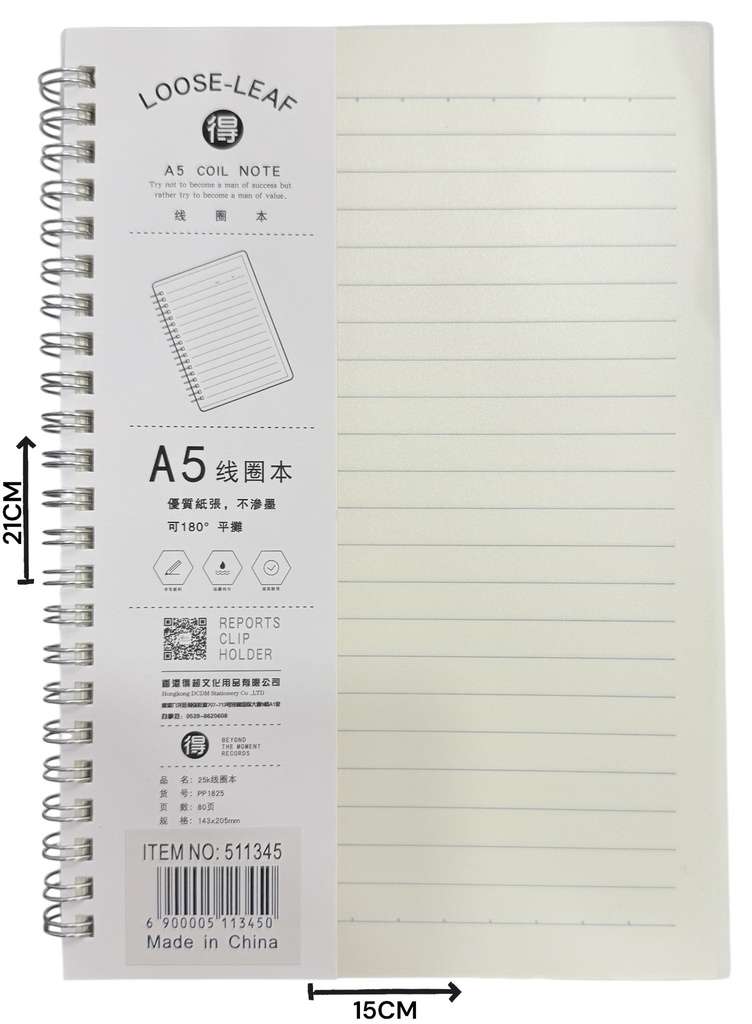 Cuaderno Espiral A5