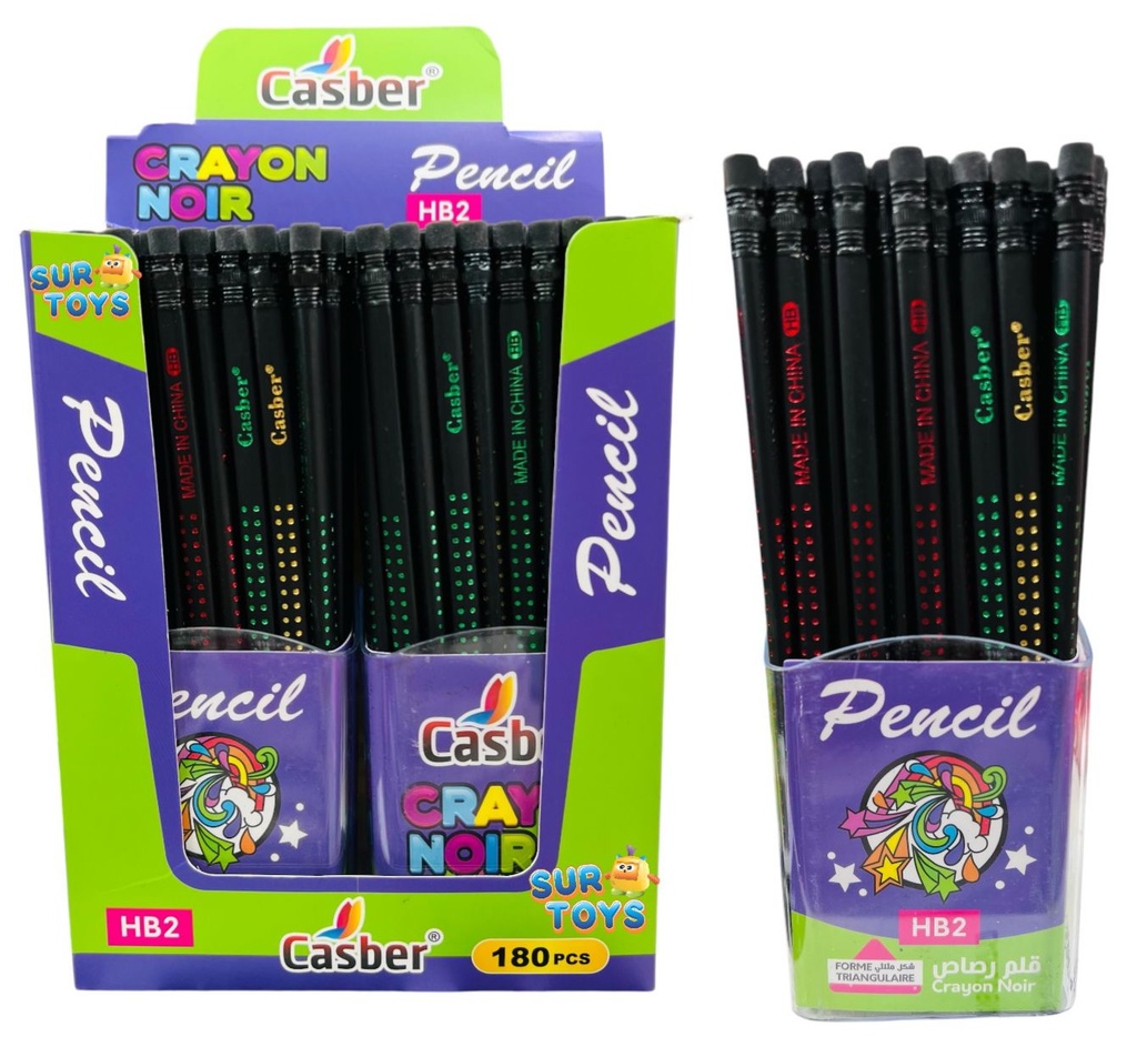 Lapiz Negro Hb Con Goma X180 C-7012
