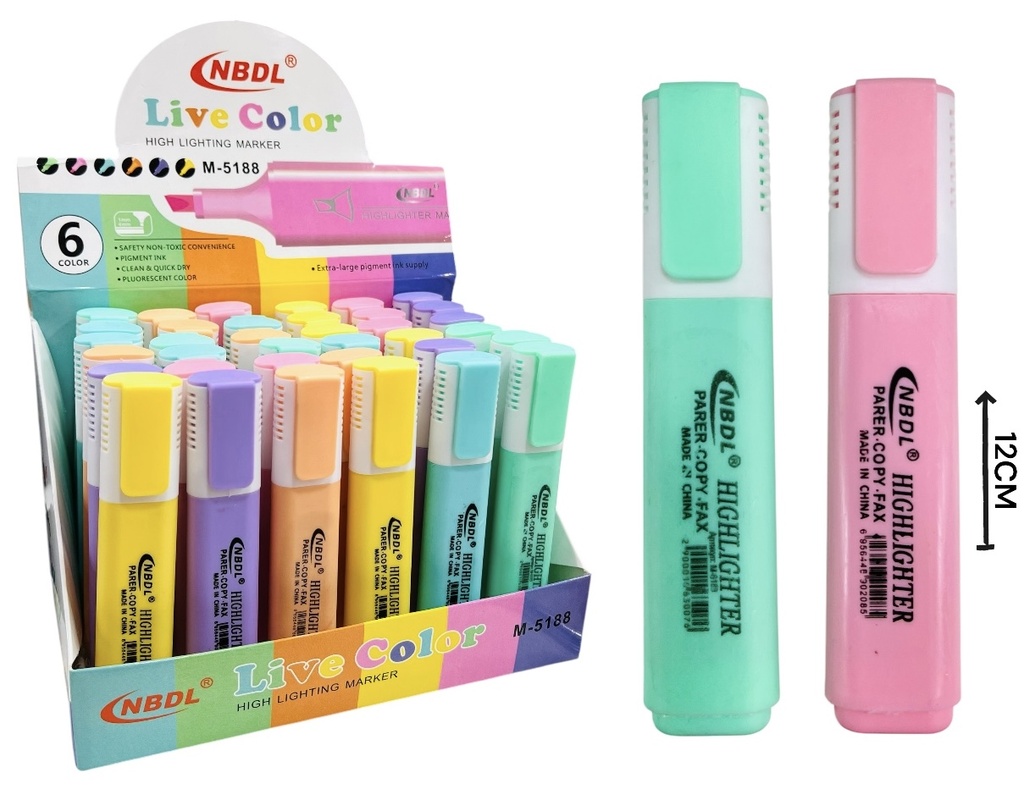 Resaltador Pastel Displayx36