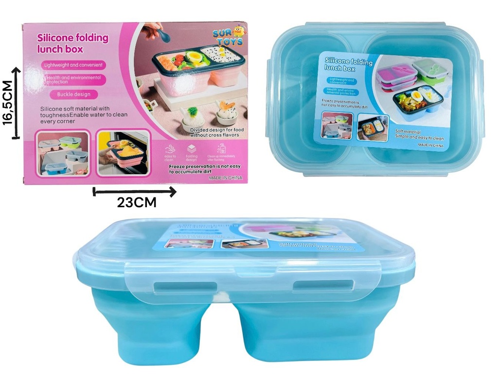 Tupper Plegable Con Division De Silicona