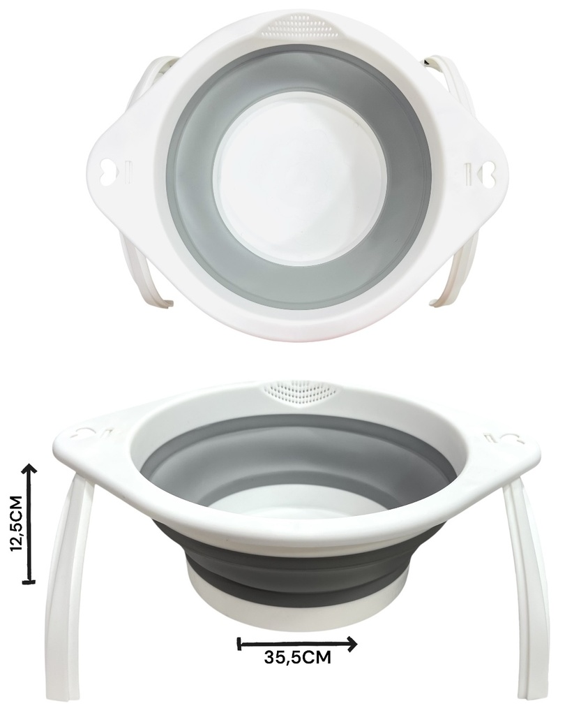 Contenedor Plegable De Silicona Con Base