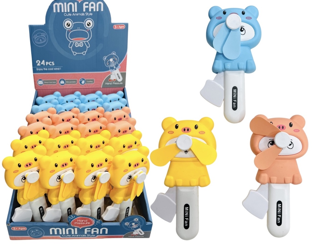 Mini Ventilador De Mano Chanchito Displayx24