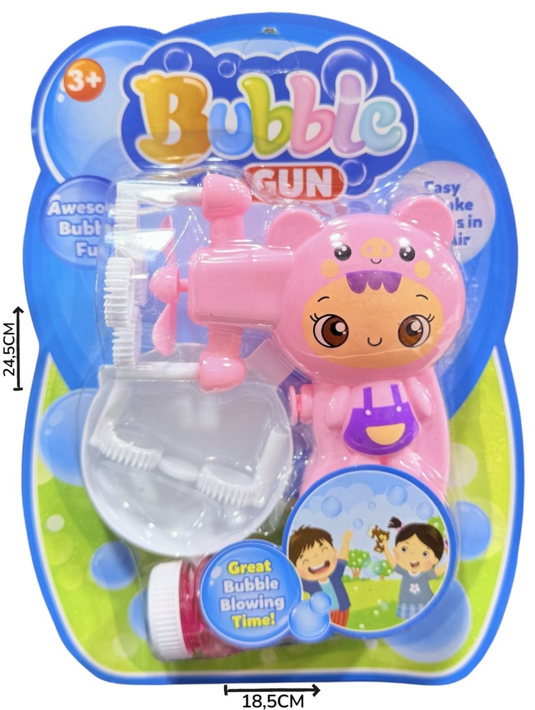 Burbujero Pistola Muñeco En Blister