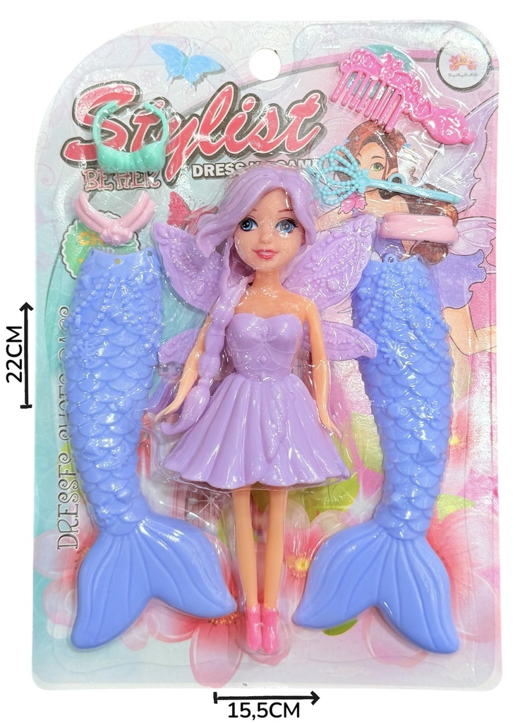 Muñeca Hada Con Accesorios En Blister