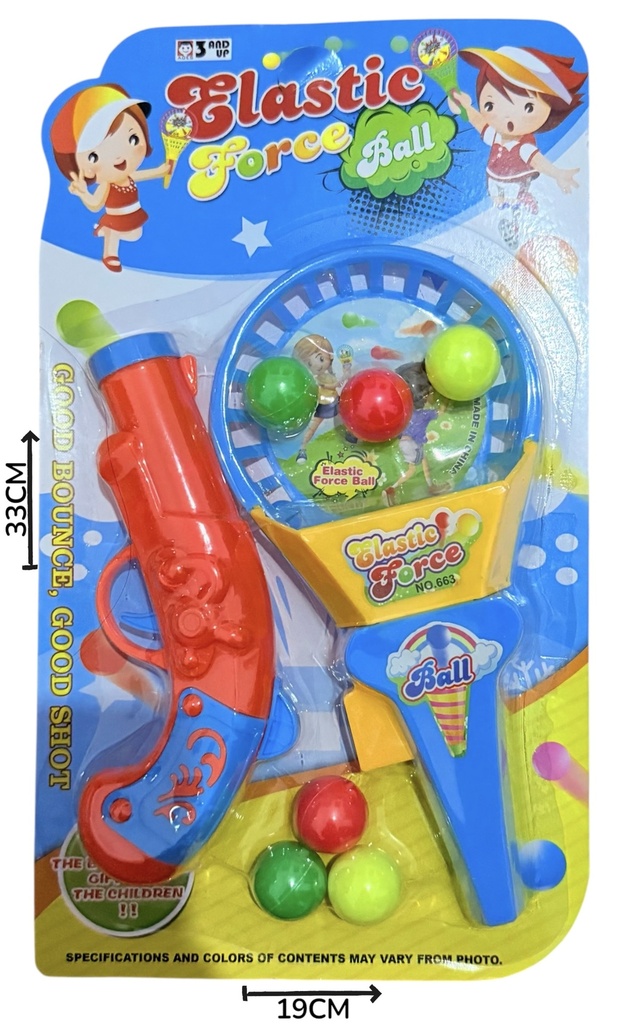 Pistola Lanza + Atrapa Bolas En Blister