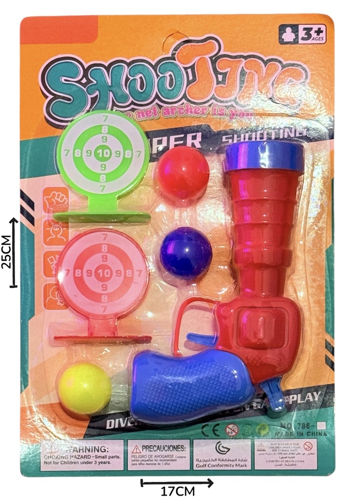 Pistola Lanza Bolas 15 Cm En Blister