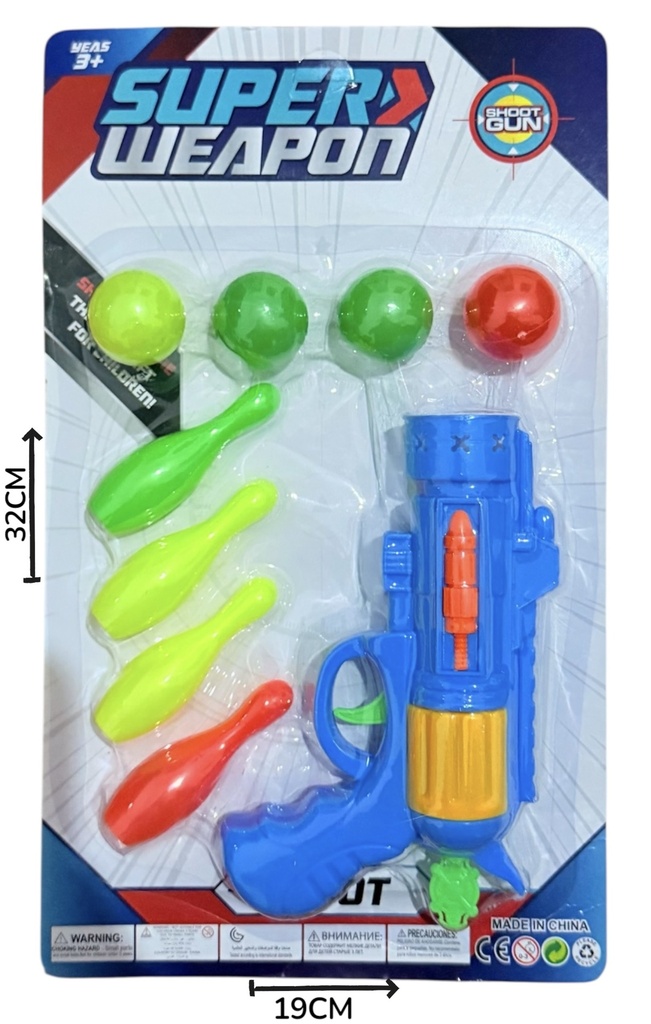Pistola Lanza Bolas En Blister