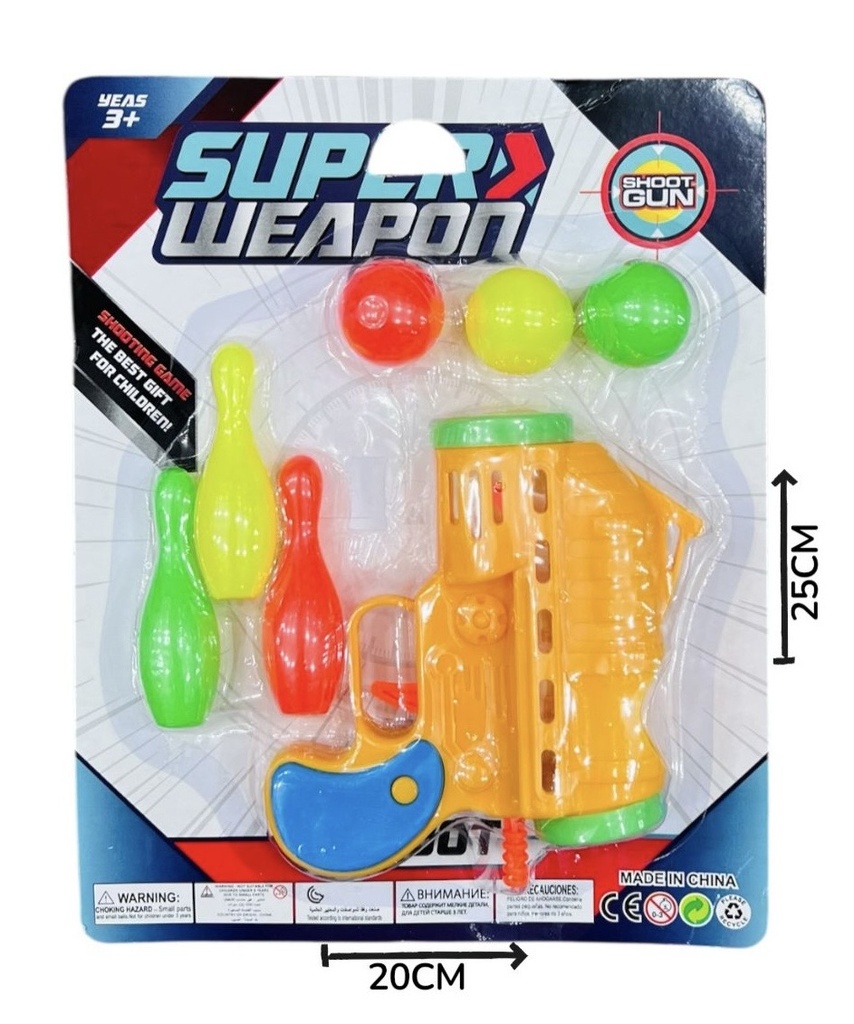 Pistola Lanza Bolas En Blister
