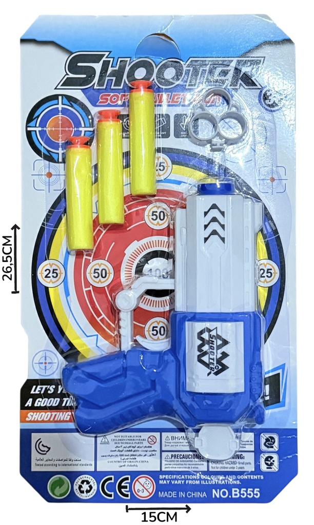 Pistola Lanza Dardos En Blister 
