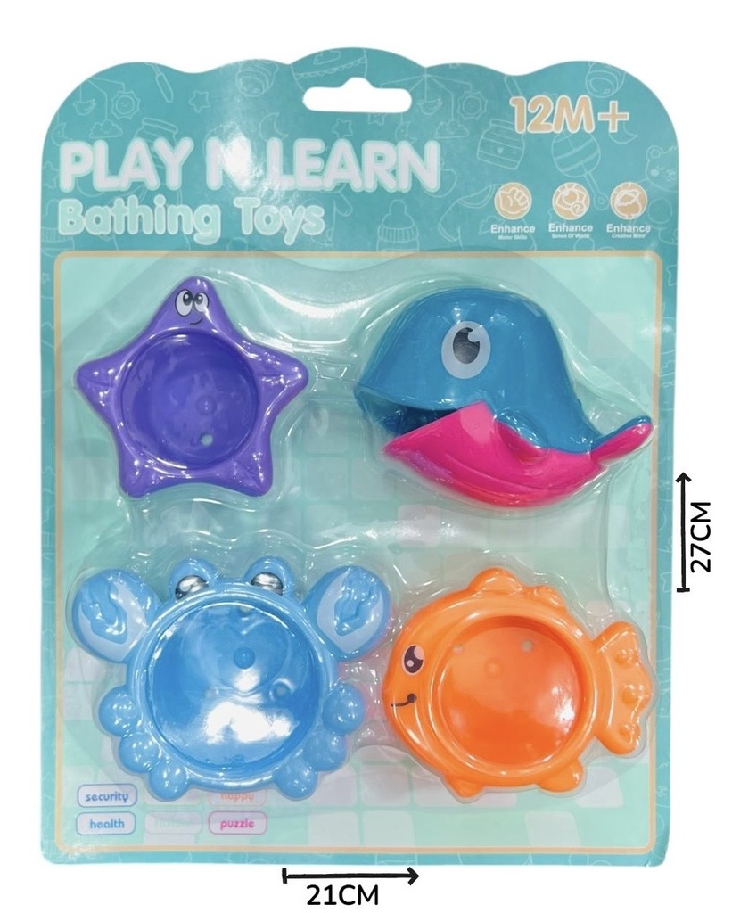 Juegos De Bañera x4 En Blister