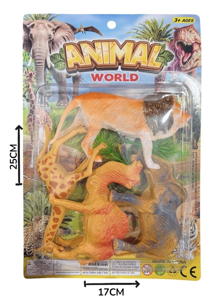 Set Animales Selva x4 En Blister