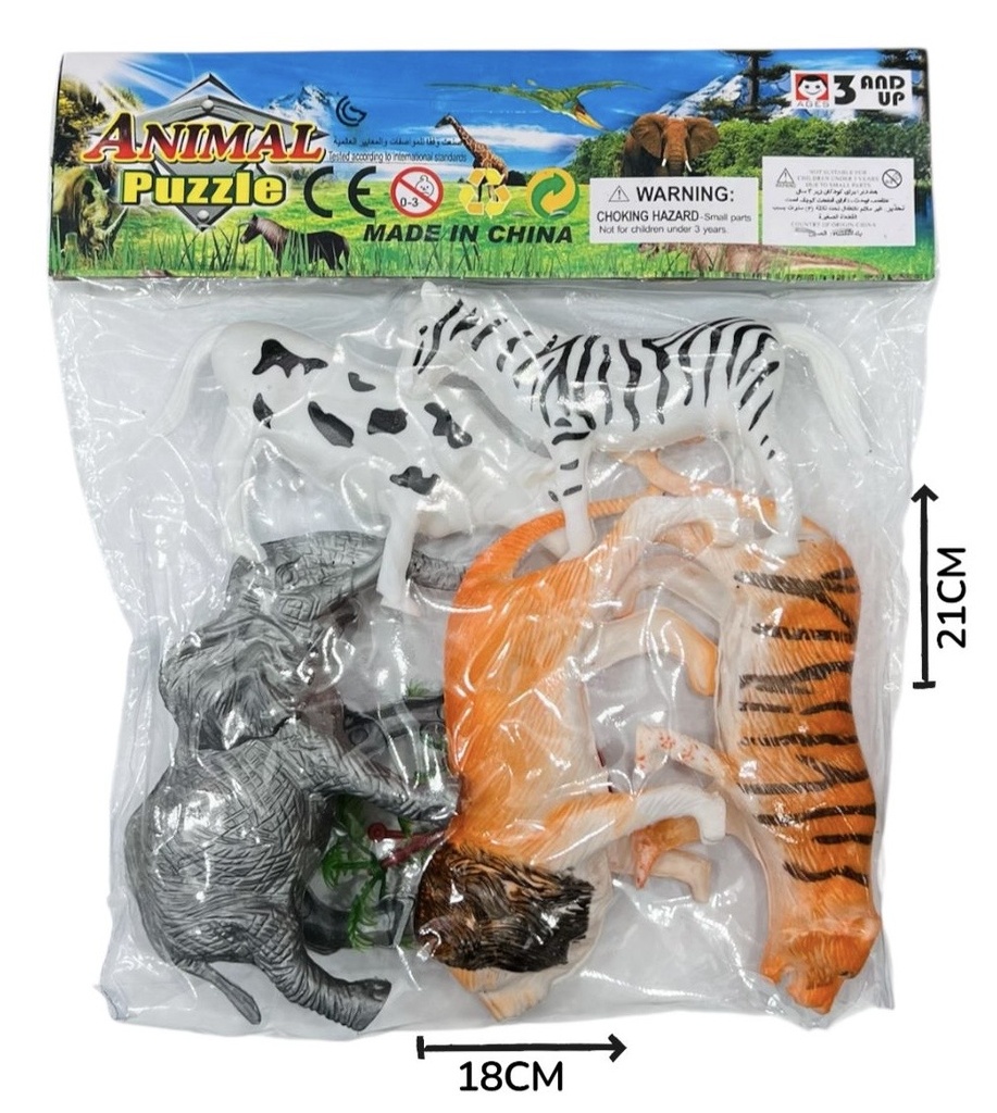 Set Animales x5 En Bolsa