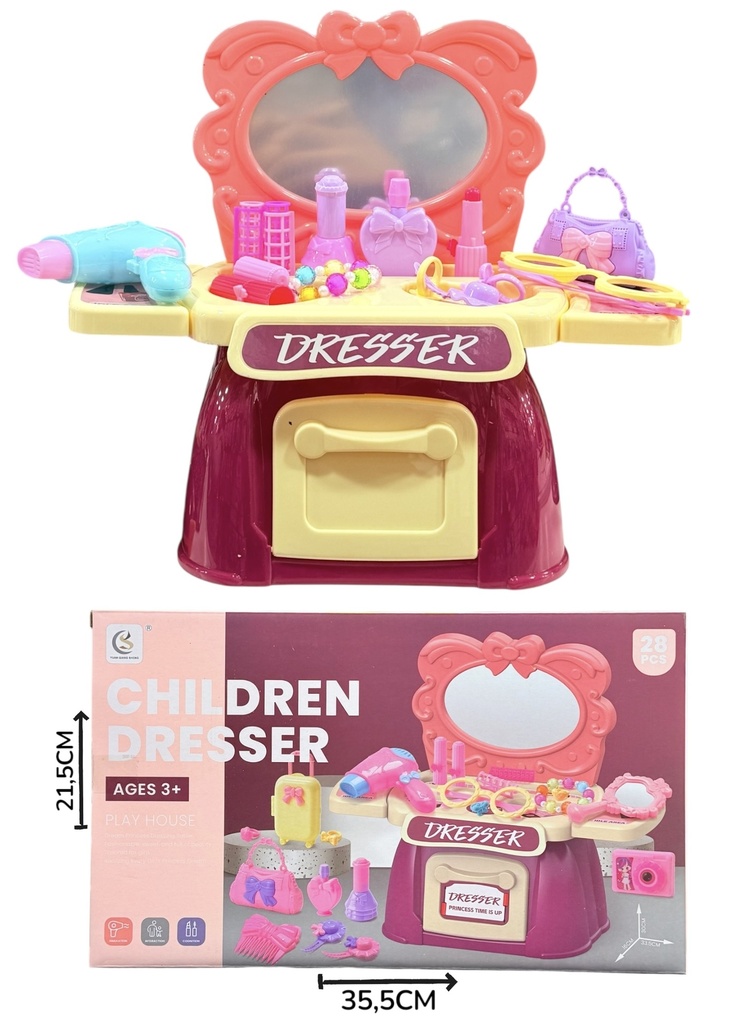 Set De Belleza Con Espejo En Caja
