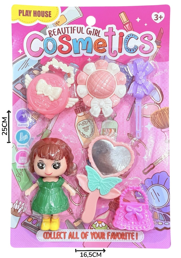 Set De Belleza Con Muñequita En Blister