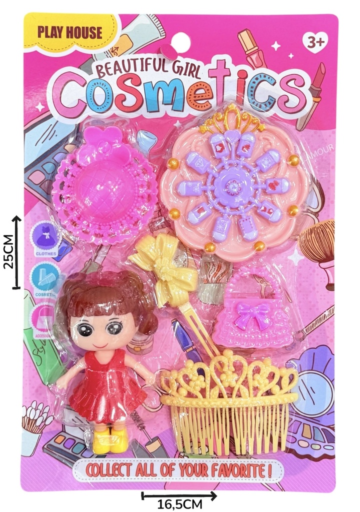 Set De Belleza Con Muñequita En Blister