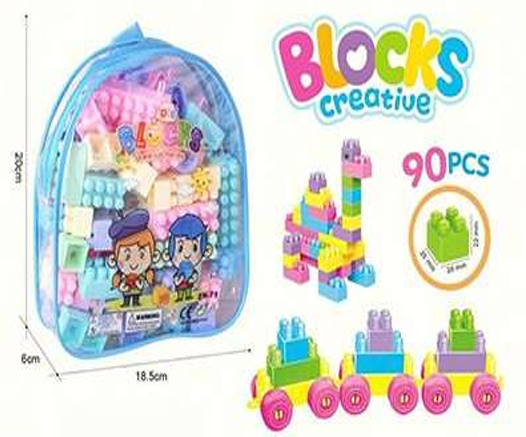 Set De Bloques 90 Pzas En Mochila