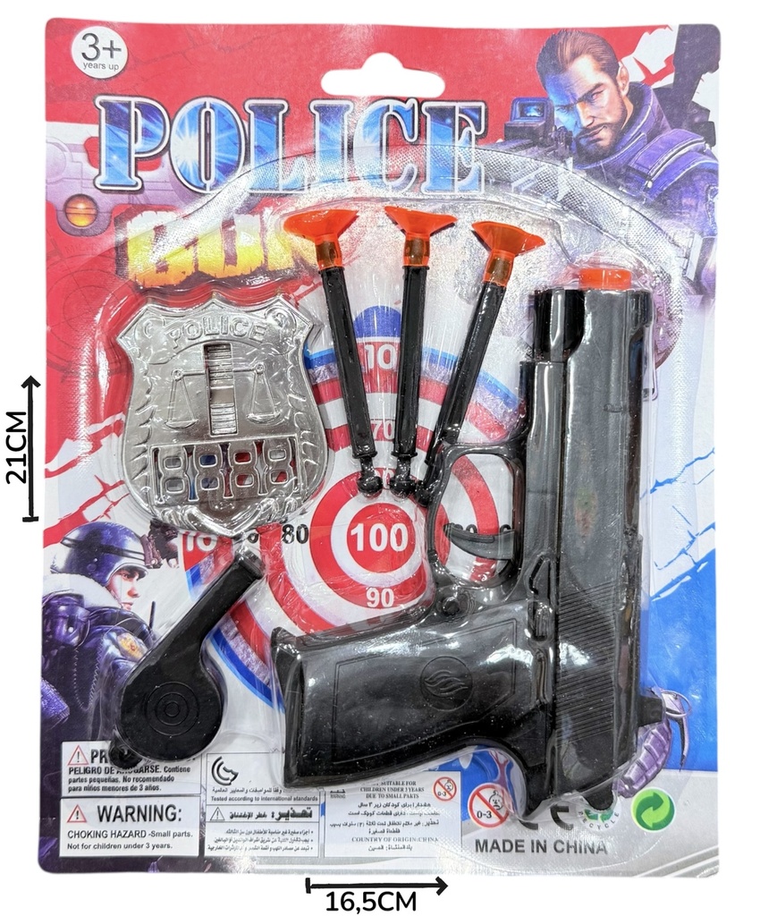 Set Policia Con Dardos En Blister