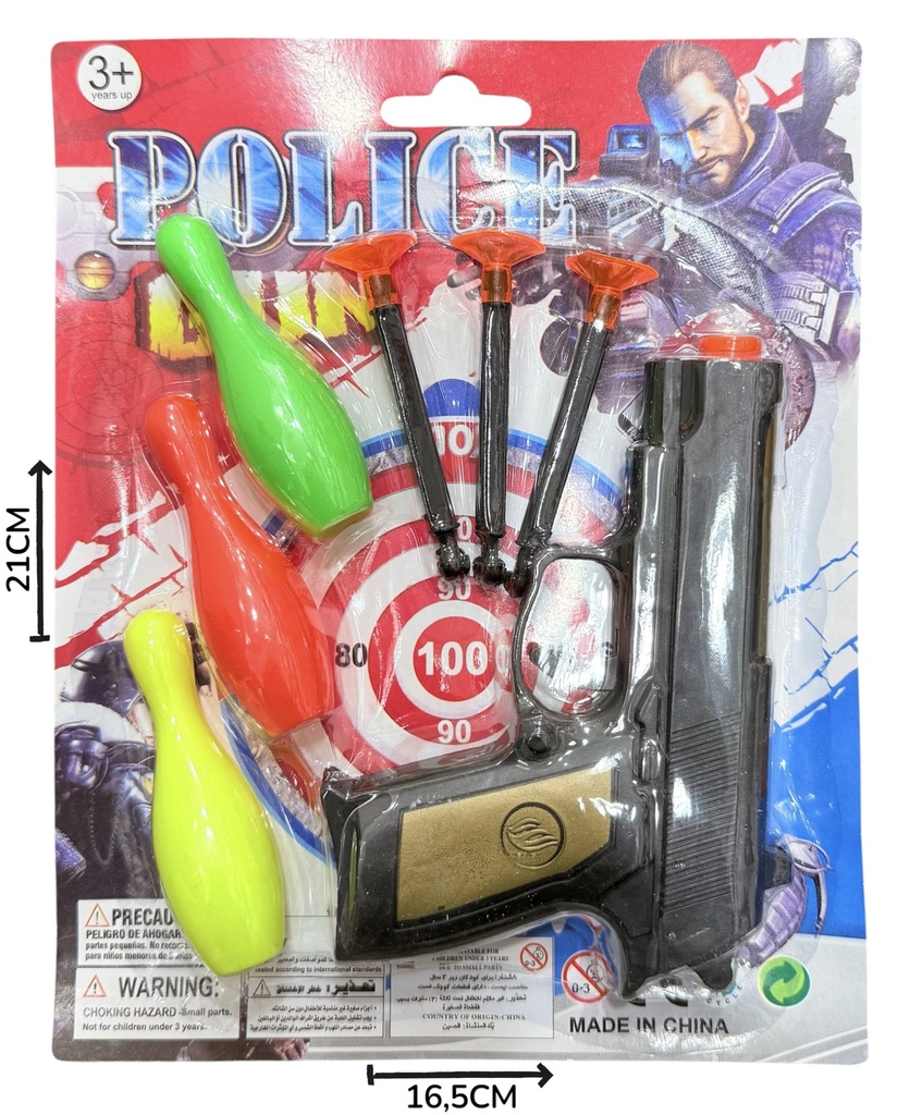 Set De Policia Con Dardos En Blister