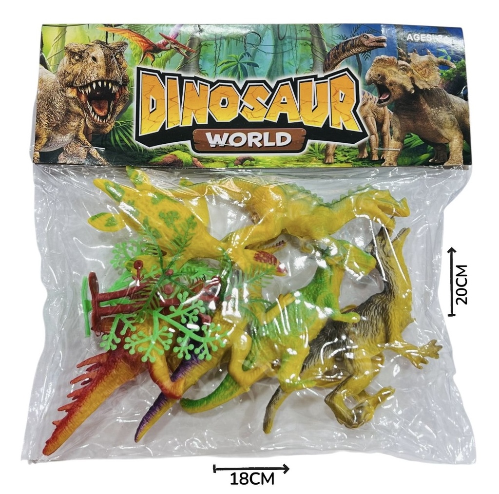 Set Dinosaurio x6 En Bolsa