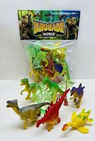 Set Dinosaurio x6 En Bolsa