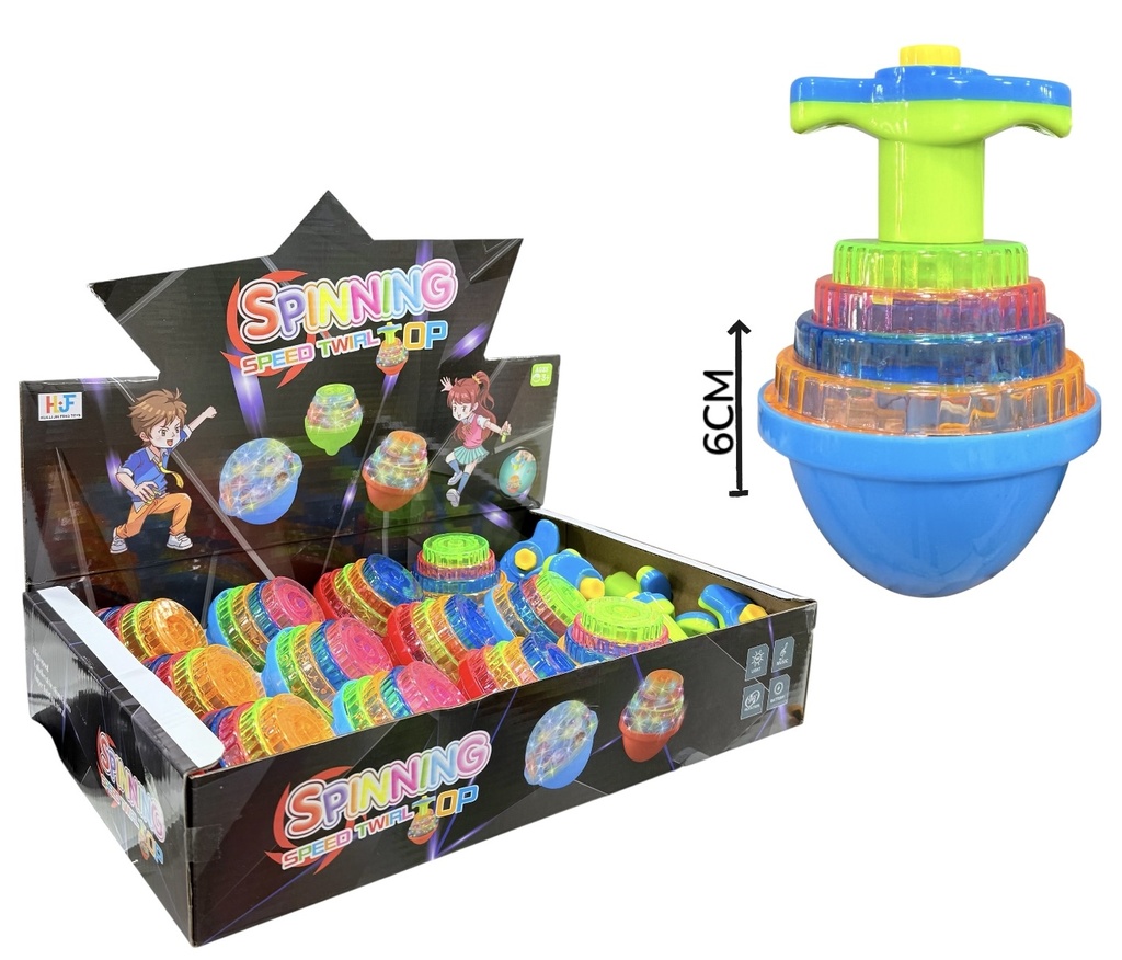 Trompo Con Luz Y Sonido Display X 12