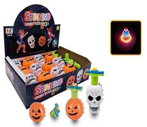 Trompo Halloween Con Luz Y Sonido Display X 12