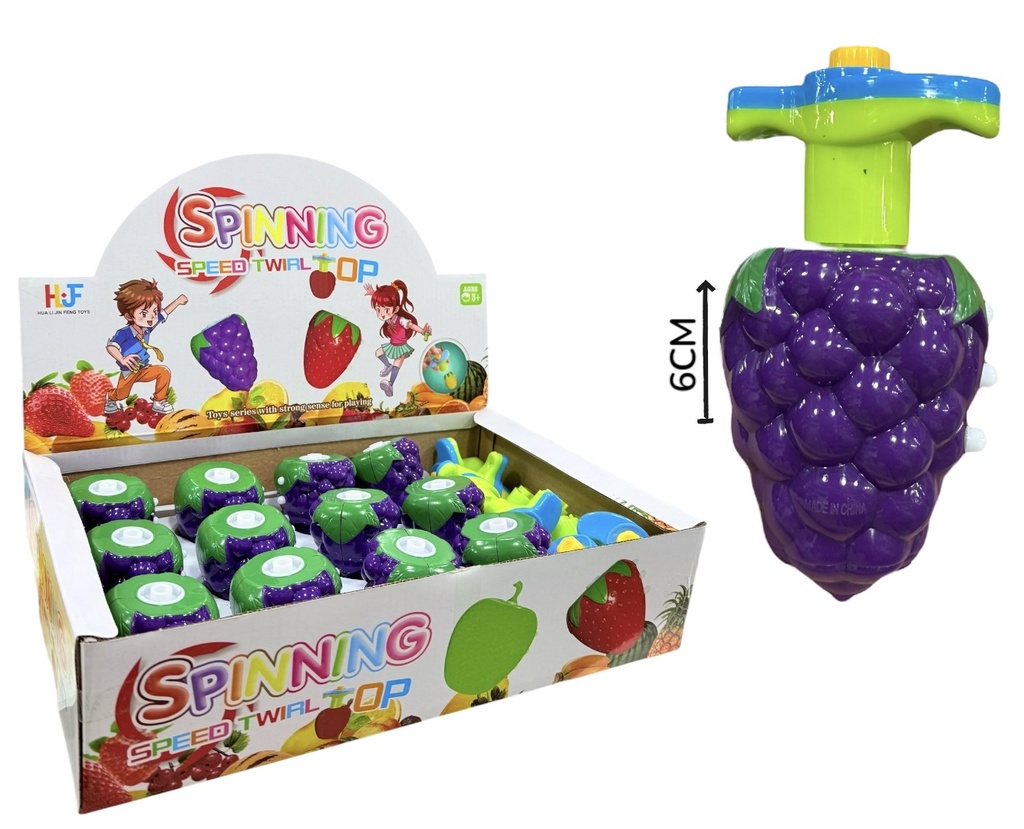 Trompo Uvas Con Luz Y Sonido Display X12