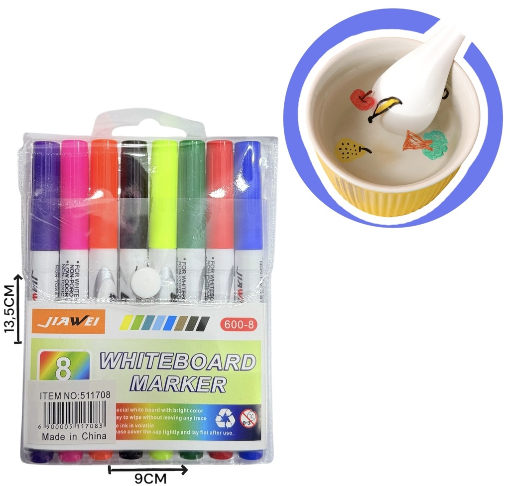 Marcadores para Dibujos Flotantes x8 Fluo