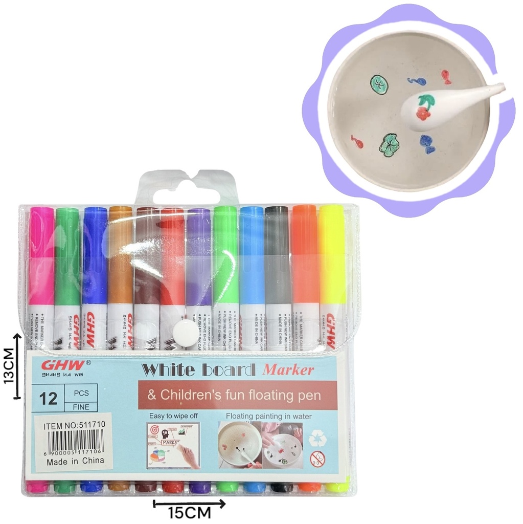 Marcadores para Dibujos Flotantes x12
