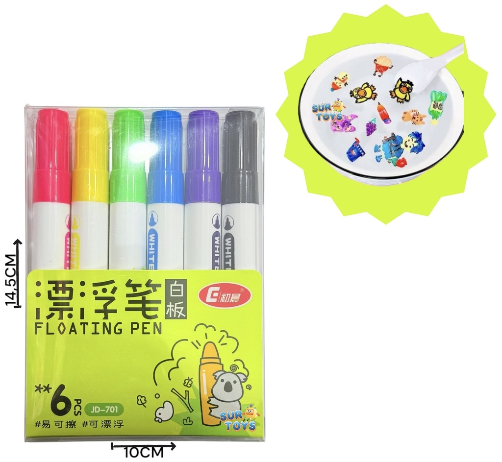 Marcadores para Dibujos Flotantes x6