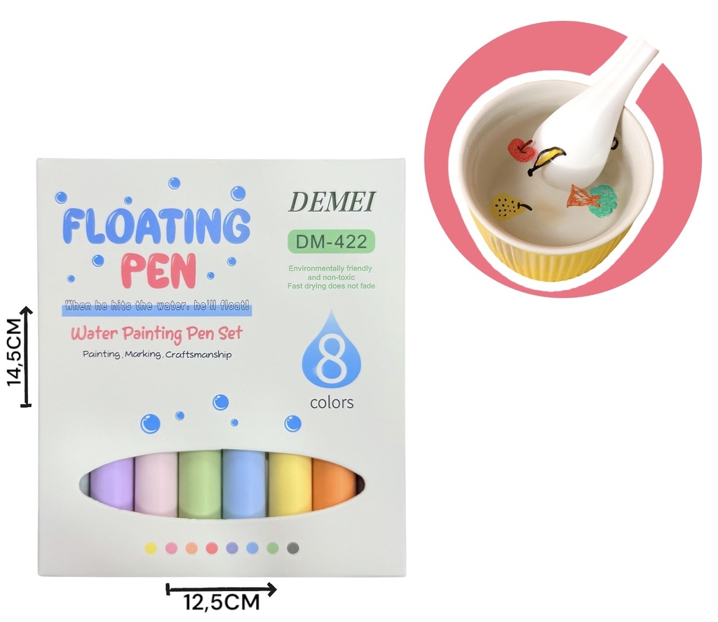 Marcadores para Dibujos Flotantes x8