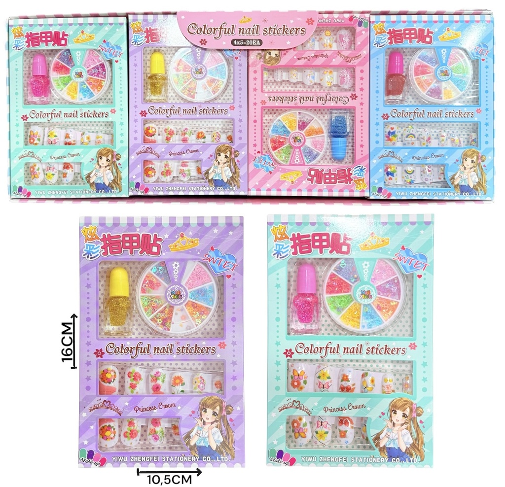 Set De Uñas Y Maquillaje DisplayX20