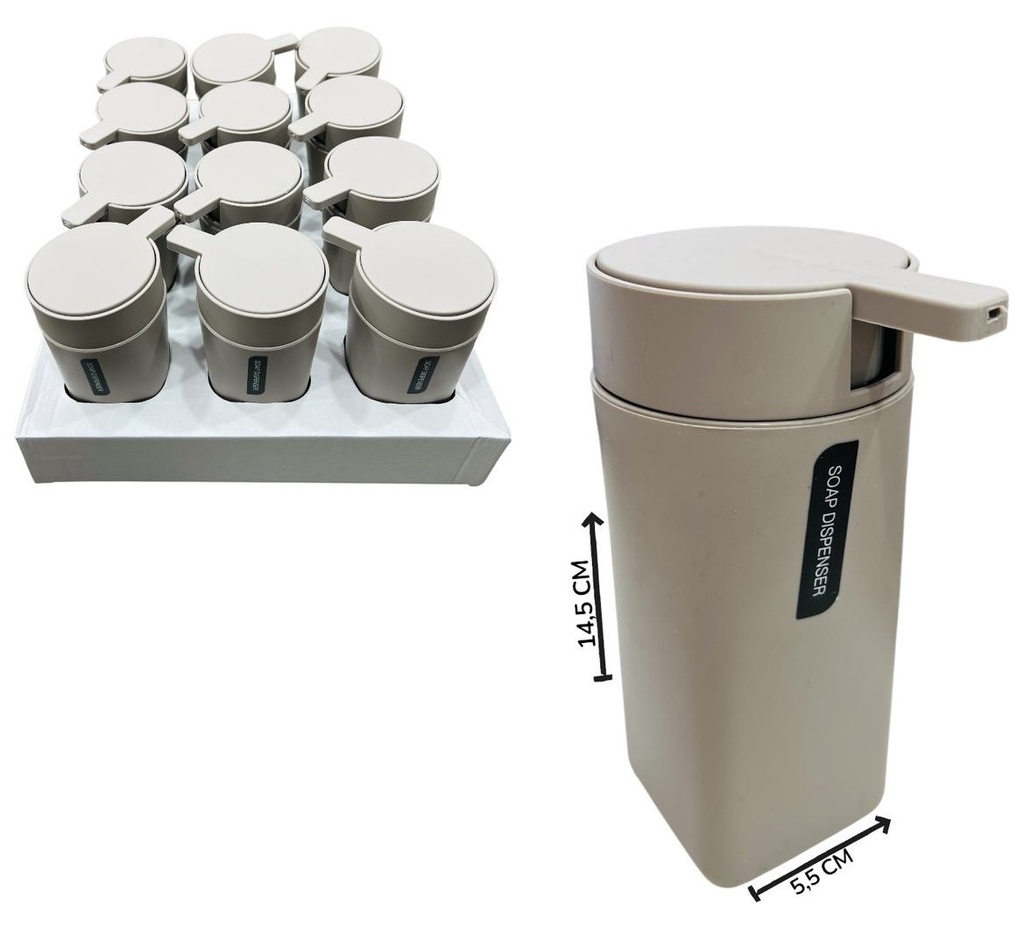 Dispenser De Jabon Liquido Marfil DisplayX12