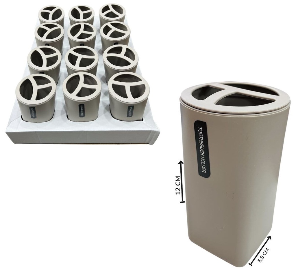 Porta Cepillos De Dientes Marfil Displayx12