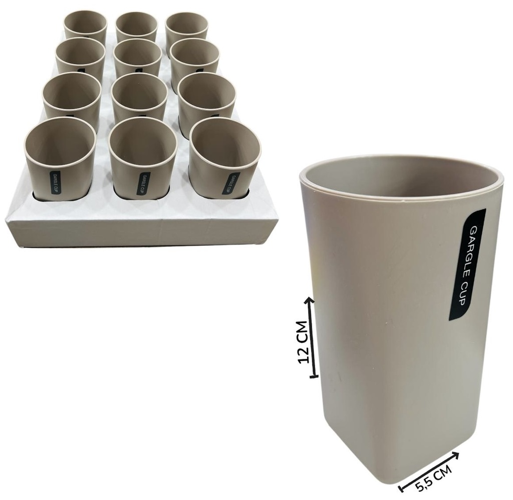 Vaso De Enjuague Bucal Marfil Displayx12