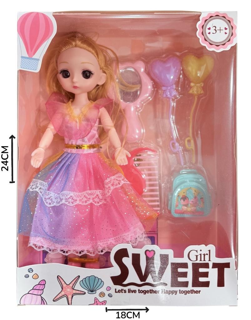 Muñeca Espejito Con Accesorios En Caja