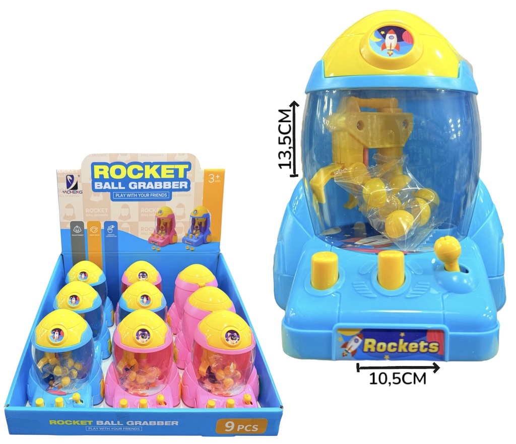 Minijuego Maquina Atrapa Pelotas Espacial Displayx9
