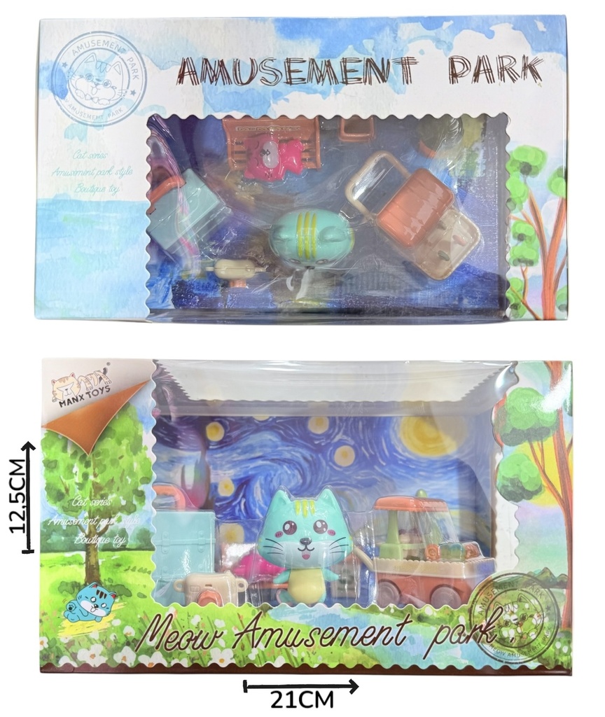Ternurin Gatito Con Auto Y Accesorios