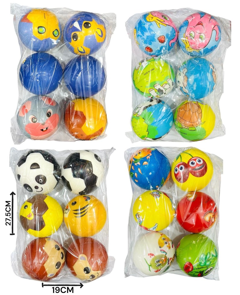 Pelota Antiestres Surtido X6