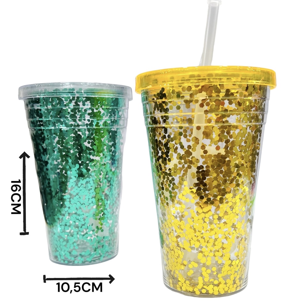 Vaso Con Sorbete Brillantina 450 Ml