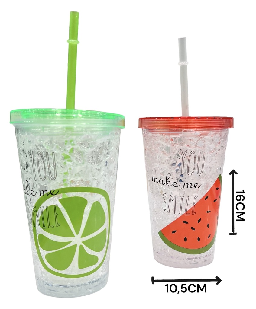 Vaso Transparente Frutas 450 Ml